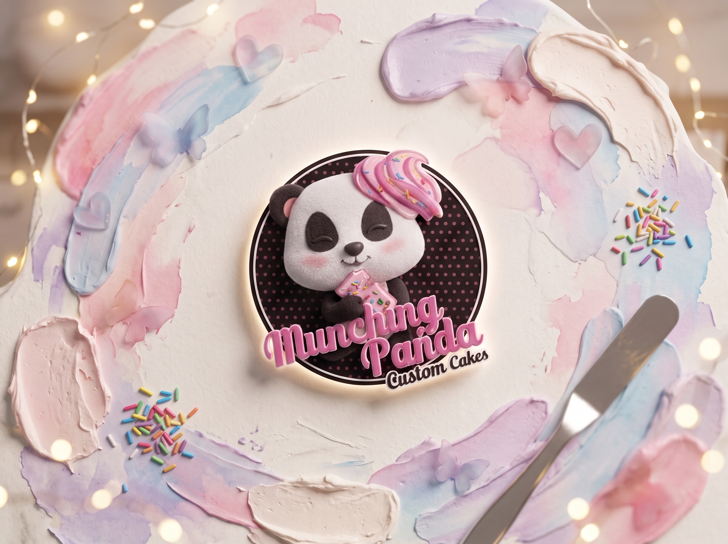 Munching Panda Backdrop